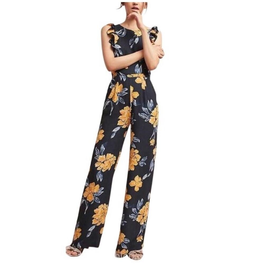 New Anthropologie Floral Jumpsuit